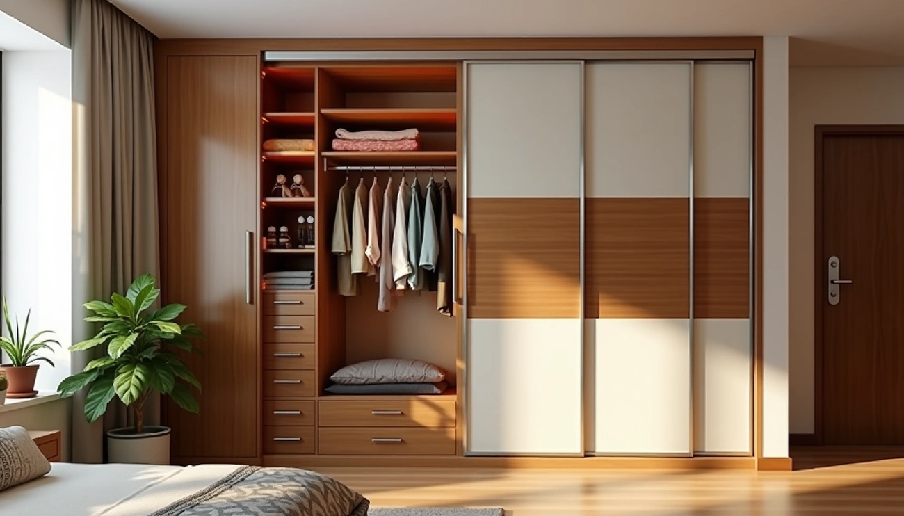 sliding door vs hinged door wardrobe which is better india